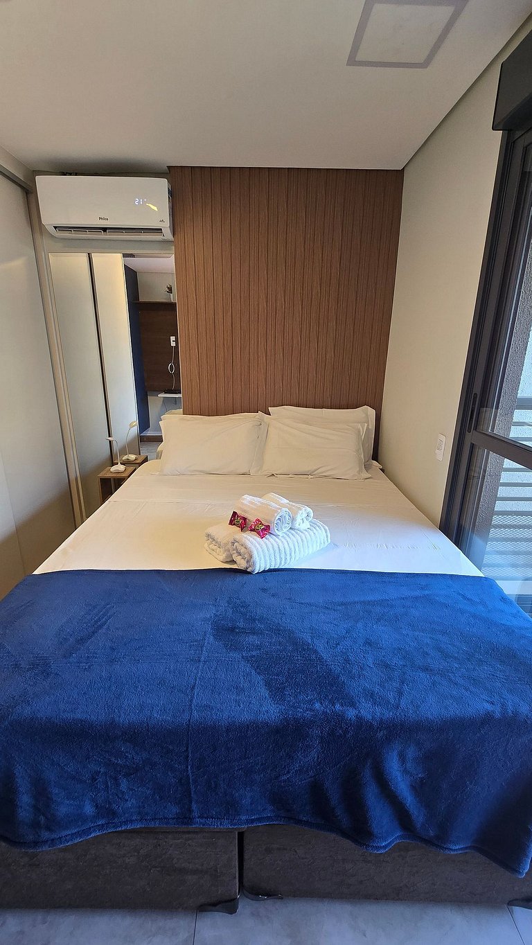Studio Broklin a 2 min do Metro / Cama Queen
