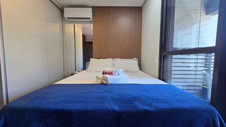 Studio Broklin a 2 min do Metro / Cama Queen