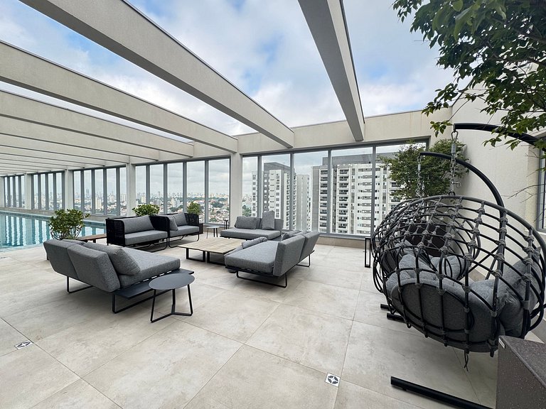 Studio Patio Klabin /Piscina/Academia/Shopping