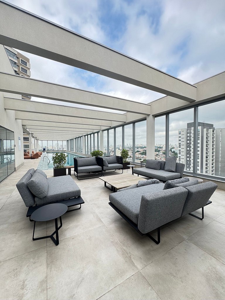 Studio Patio Klabin /Piscina/Academia/Shopping