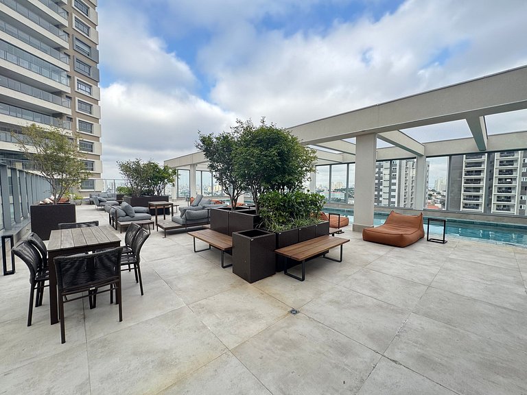 Studio Patio Klabin /Piscina/Academia/Shopping