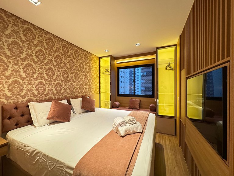 Elegância no Itaim /Cama King/Piscina/Restaurante