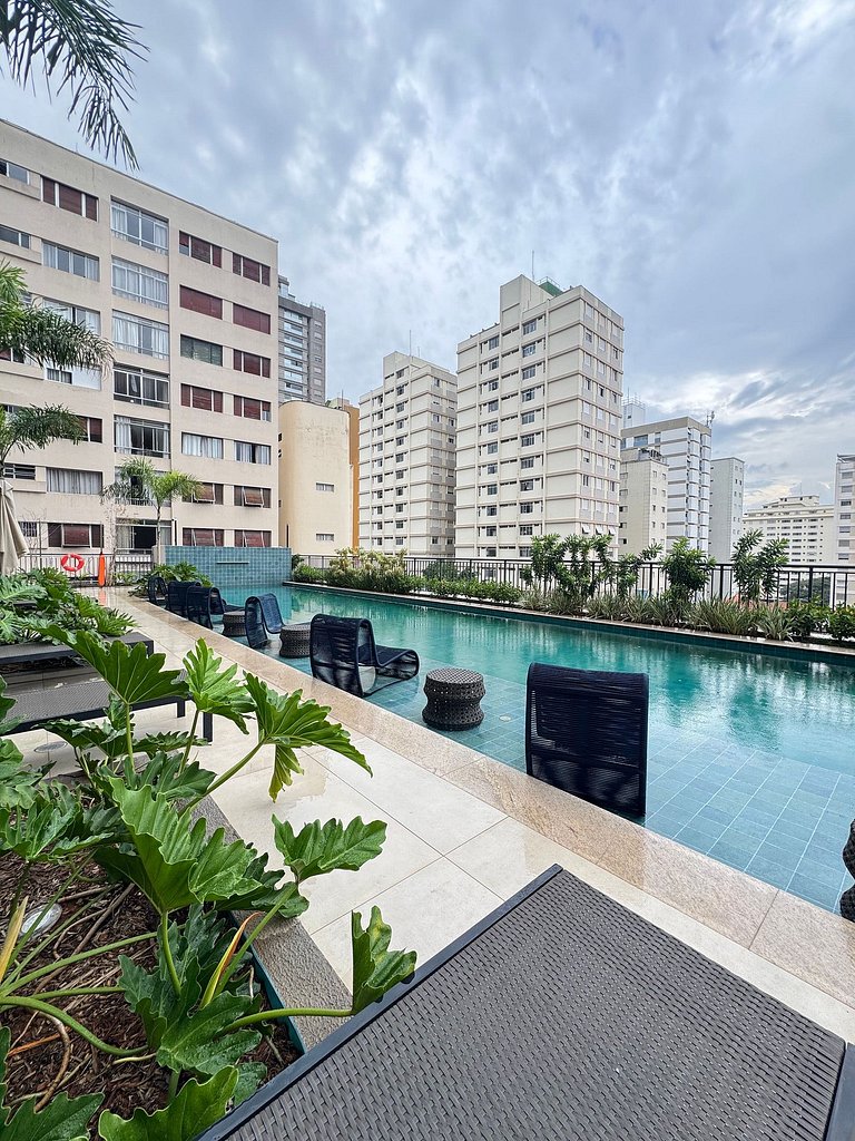 Lindíssimo apt Vila Mariana/ Metrô Paraíso/Piscina