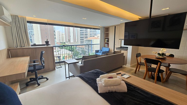 Studio Amplo e luxuoso/Garagem/Vila Mariana