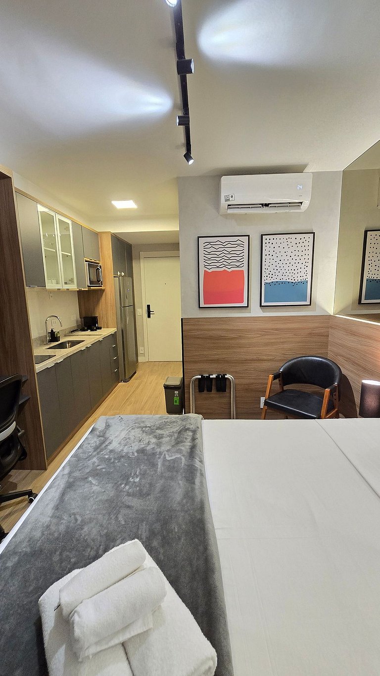 Studio Completíssimo em Moema/Piscina/Academia
