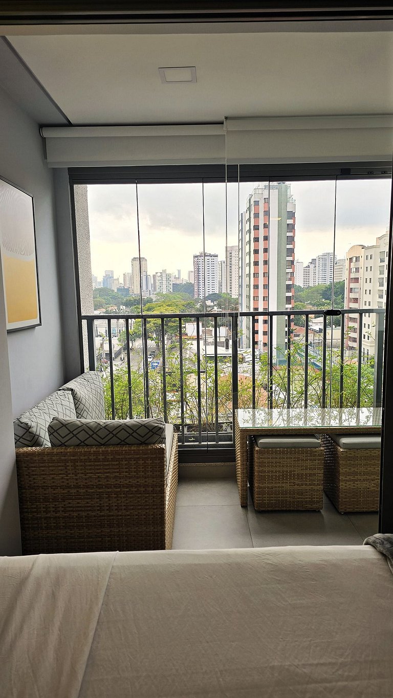 Studio Completíssimo em Moema/Piscina/Academia