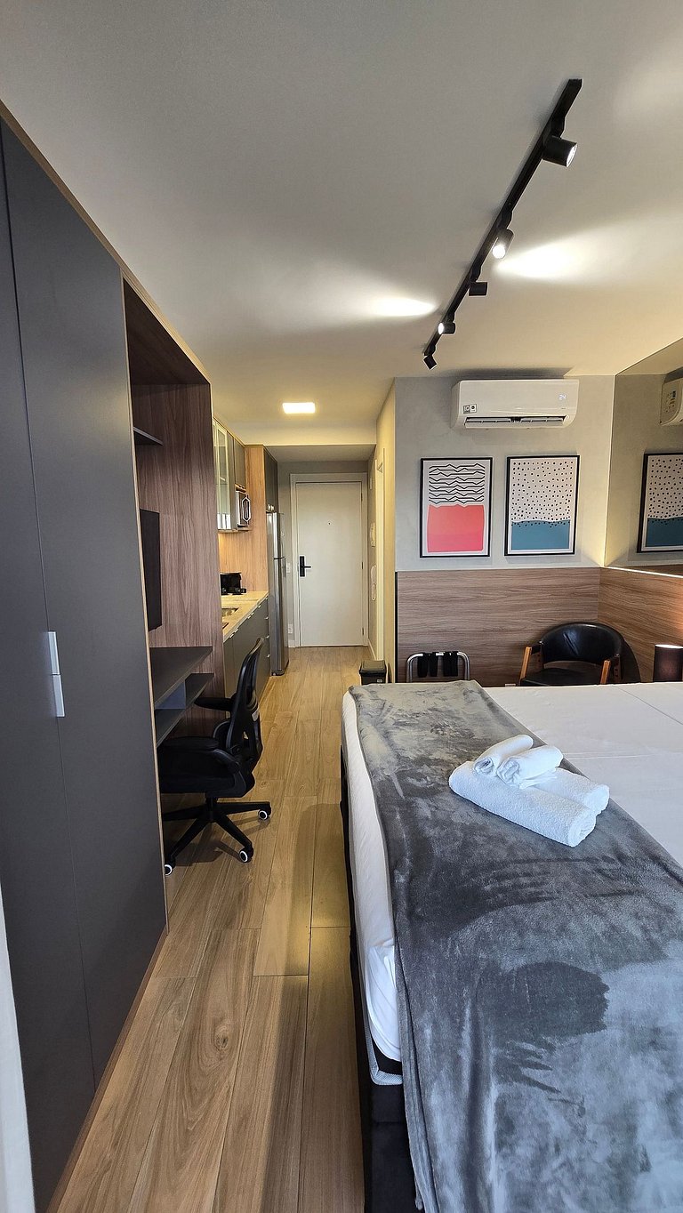 Studio Completíssimo em Moema/Piscina/Academia